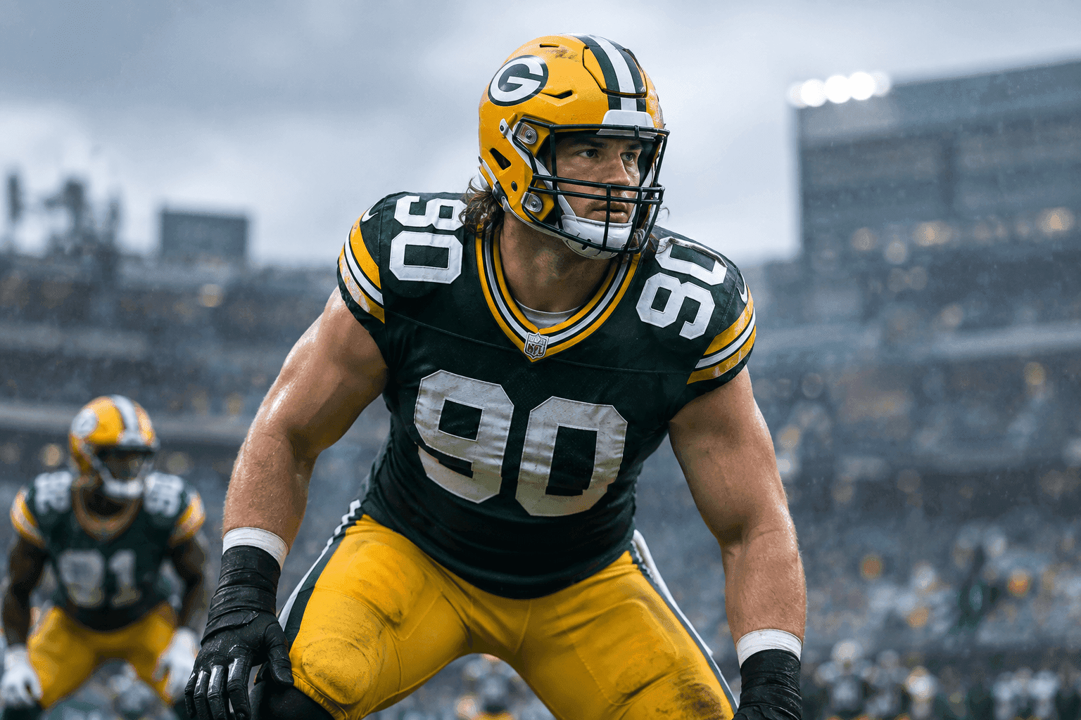 Editorial sports image for Lukas Van Ness Clears Protocol Just in Time to Save the Packers' Defense from Another Meltdown