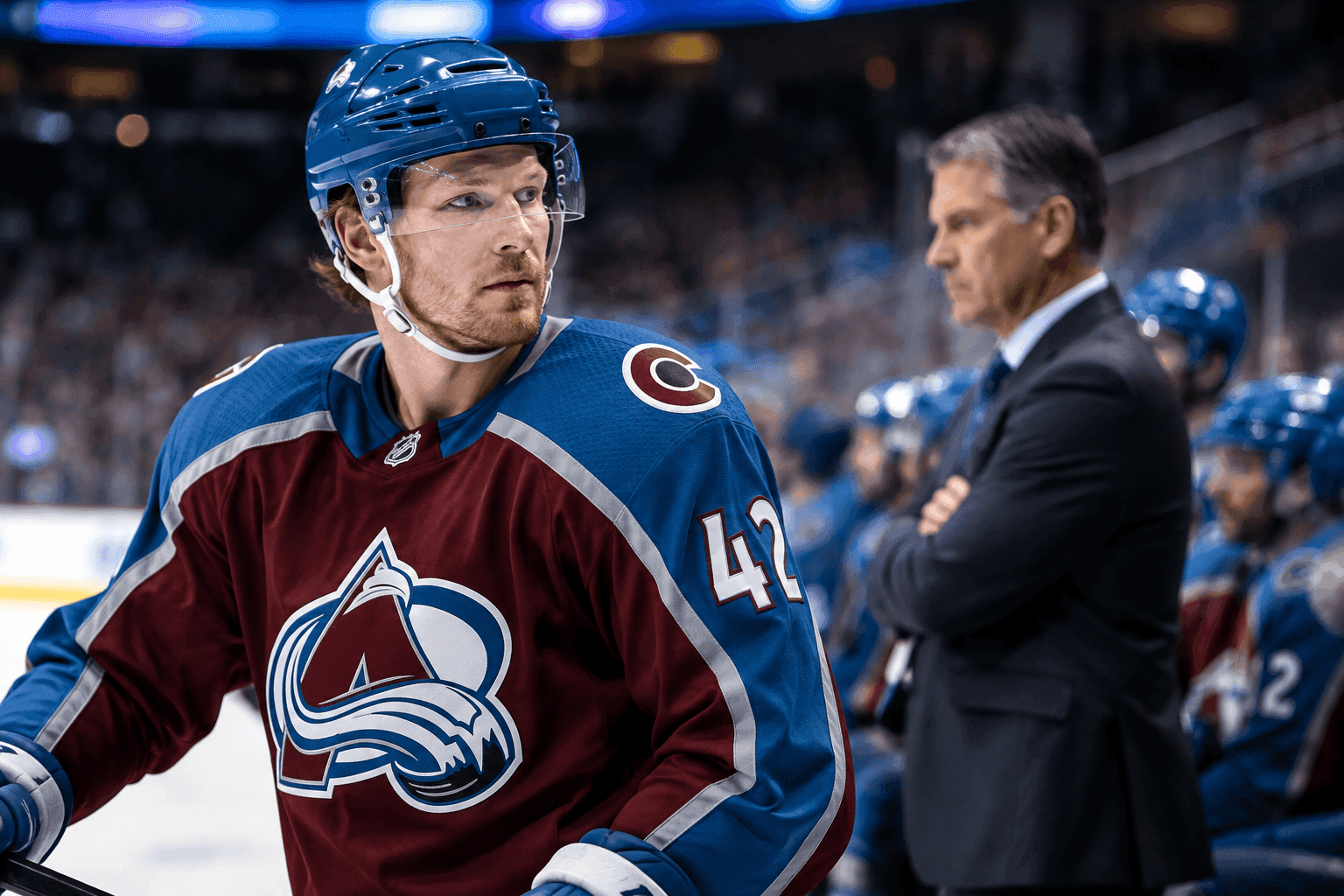 Editorial sports image for Avalanche Lose Josh Manson for Eight Weeks in Latest Blue Line Blow