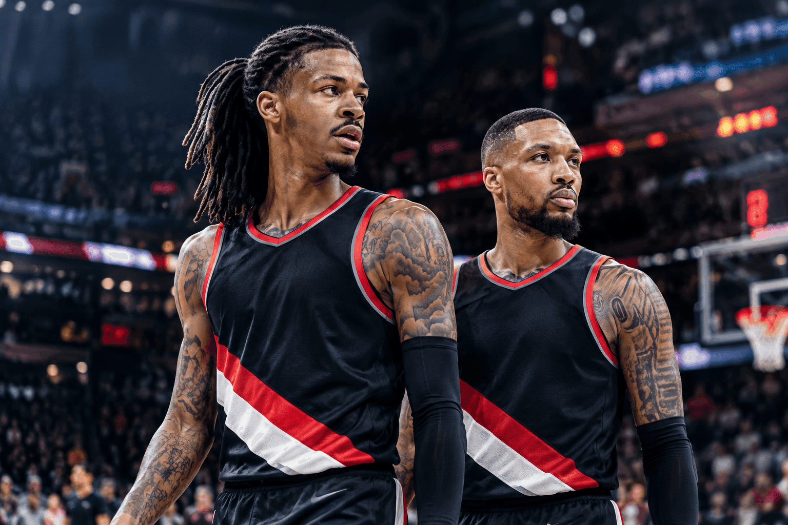 Editorial sports image for The Blazers' Video Game Backcourt is Officially Here