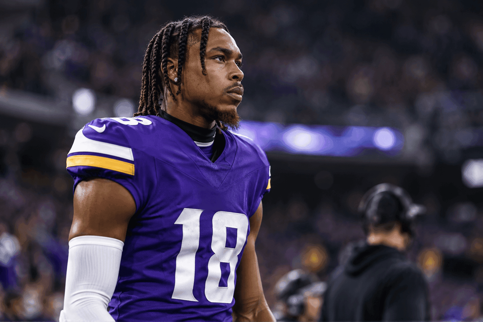 Editorial sports image for Justin Jefferson Ruled Out With Hamstring Strain as Vikings Battle Buccaneers