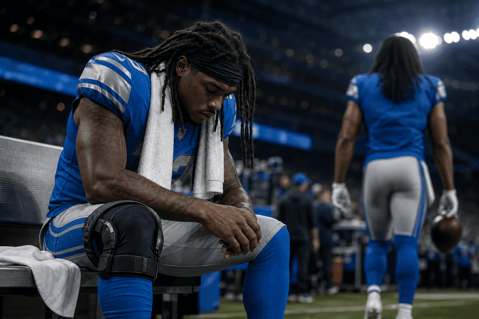 Editorial sports image for Isiah Pacheco Hits IR as the Lions' Backfield Depth Takes a Hit