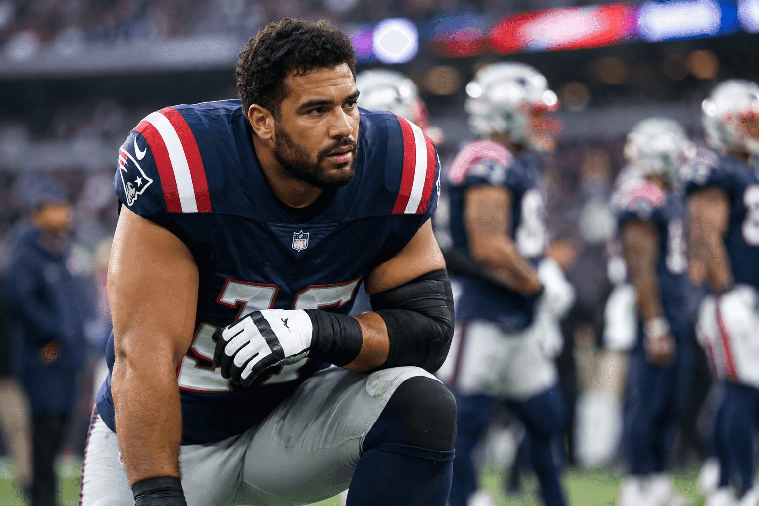 Editorial sports image for Patriots Place $42 Million Guard Alijah Vera-Tucker on IR