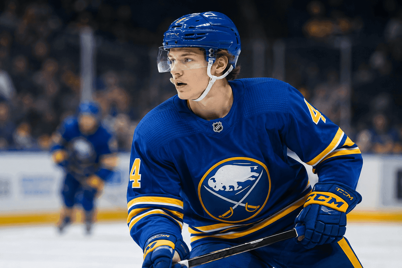 Editorial sports image for Sabres Lose Olen Zellweger to Concussion Protocol in Meaningless Preseason Action