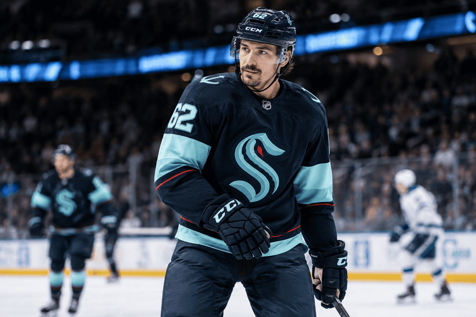 Editorial sports image for Brandon Montour's Lower-Body Injury Just Blew Up the Kraken's Blue Line