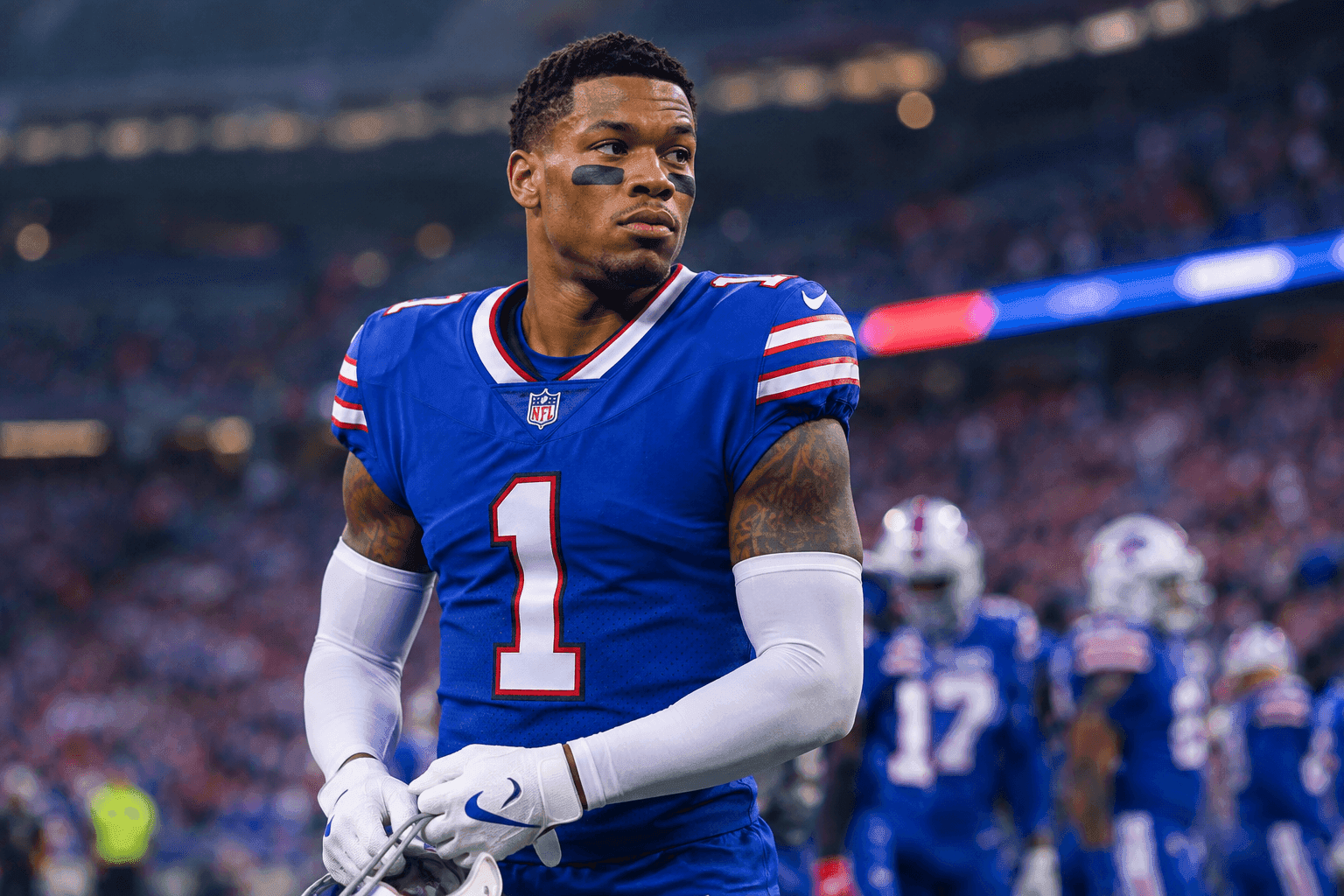 Editorial sports image for DJ Moore Expected to Be Inactive for Bills-Rams Tonight