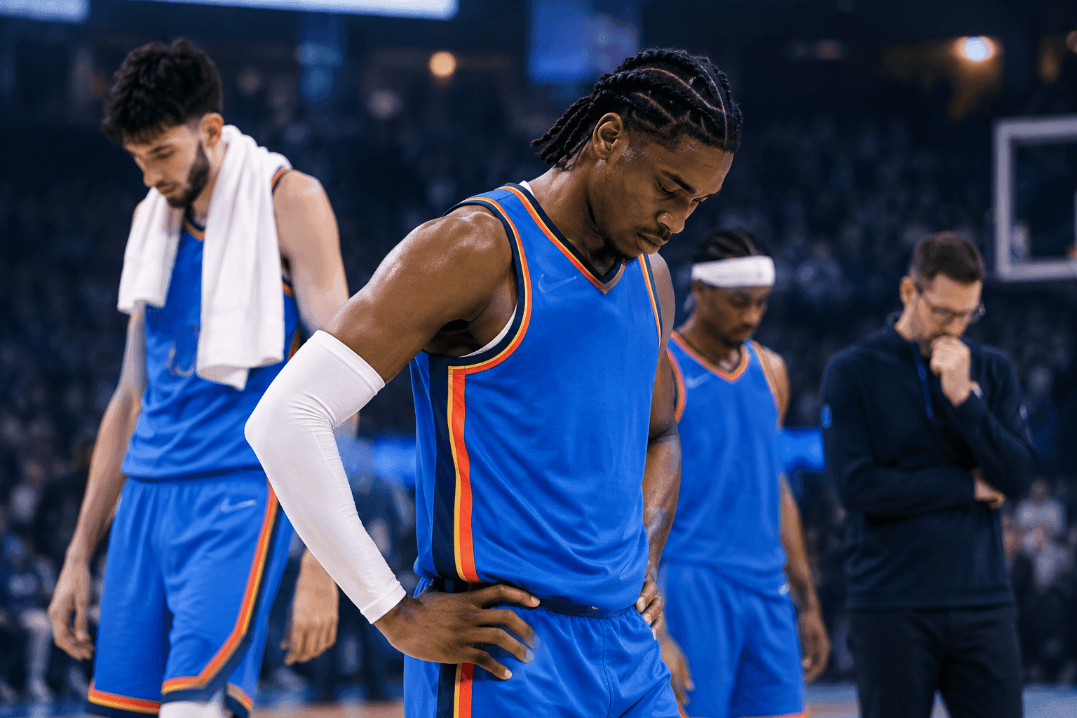 Editorial sports image for OKC's Injury Crisis Just Turned Their Salary Cap Into a Ticking Time Bomb