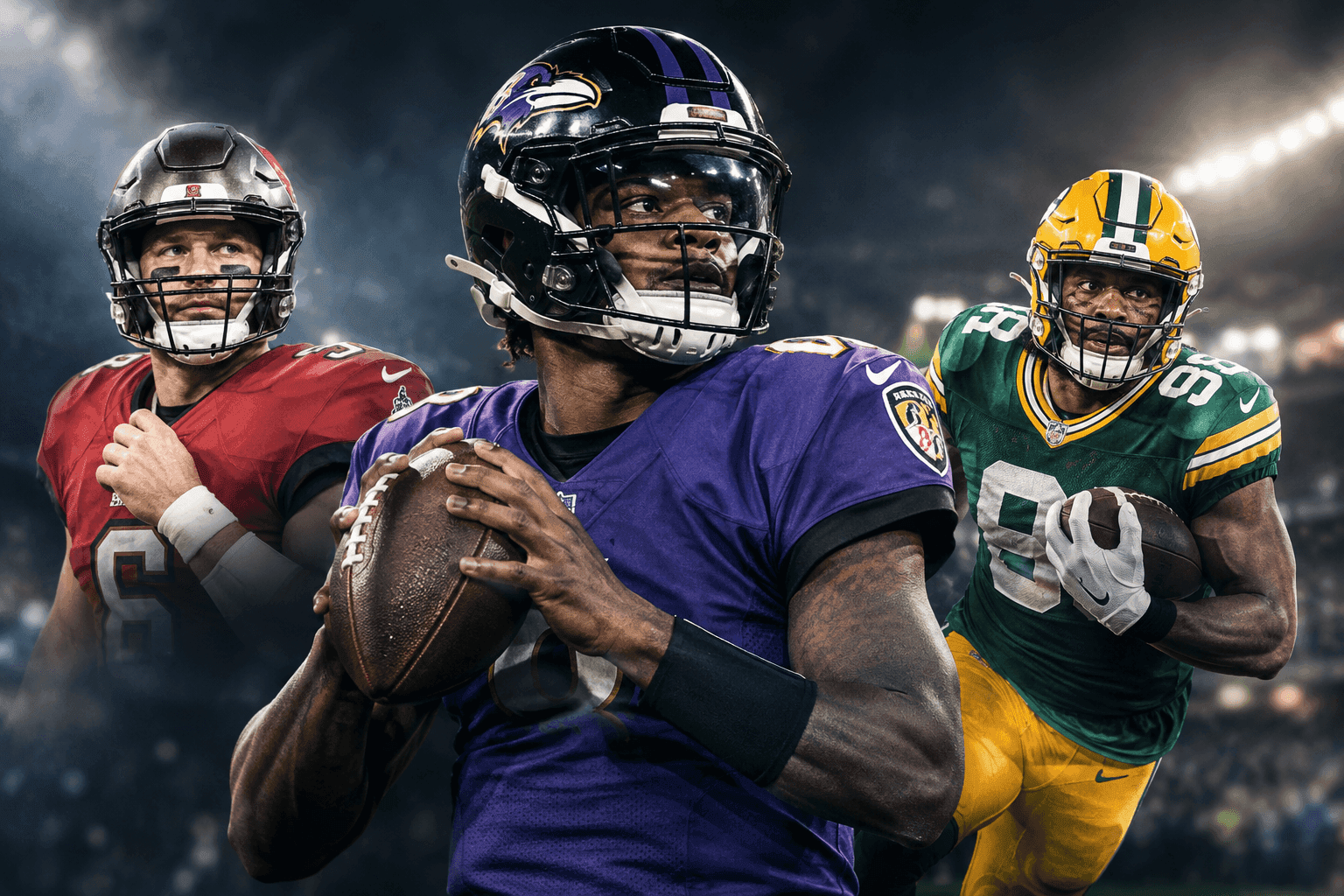 Editorial sports image for Lamar Jackson's Coin-Flip Status and Baker Mayfield's Thumb Headline a Chaotic Week 7