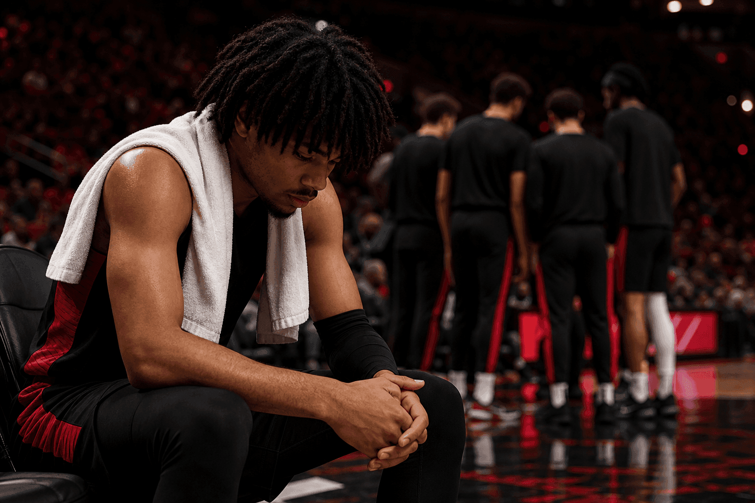 Editorial sports image for Shaedon Sharpe's Six-Month Meniscus Tear is a Brutal Blow for the Blazers