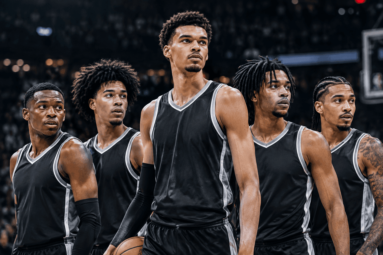 Editorial sports image for Spurs Unleash Terrifying Five-Man Unit Against Jazz