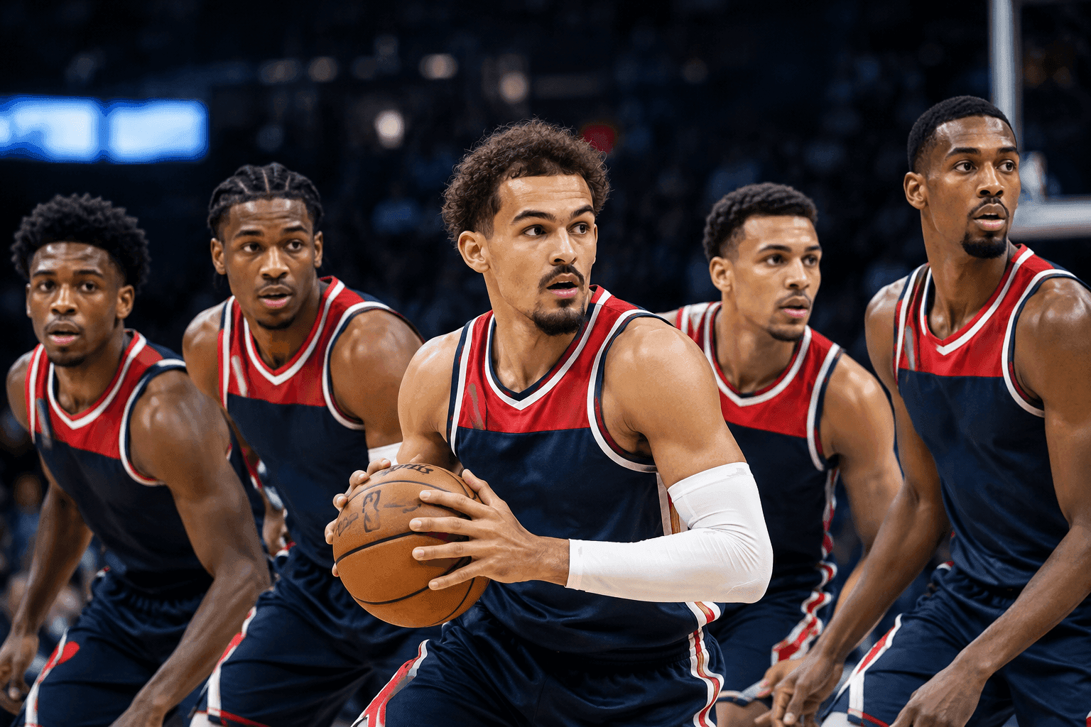 Editorial sports image for Wizards Roll Out Chaotic Starting Five for Saturday