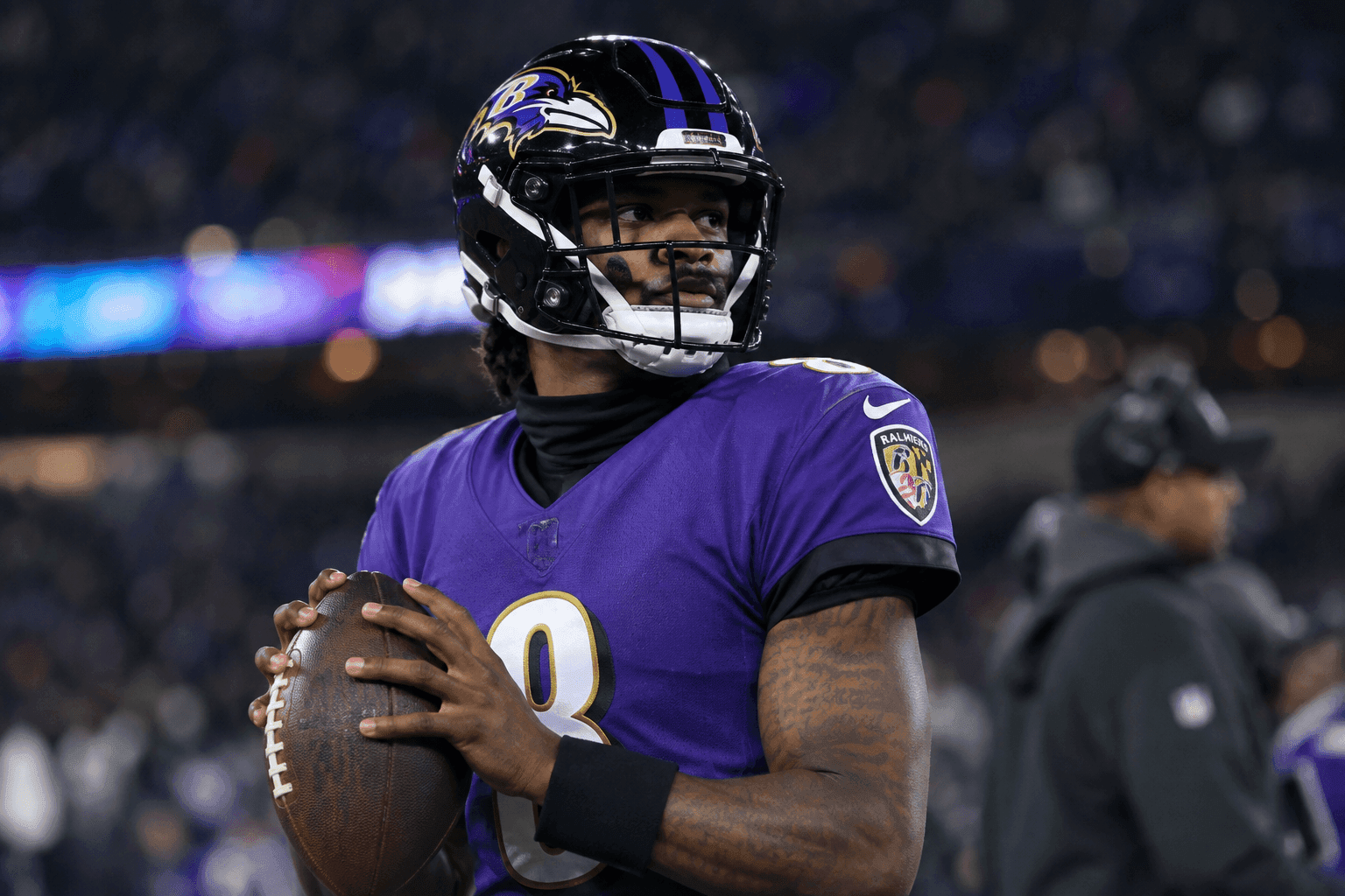 Editorial sports image for Lamar Jackson's Injury Update Has the Ravens Holding Their Collective Breath