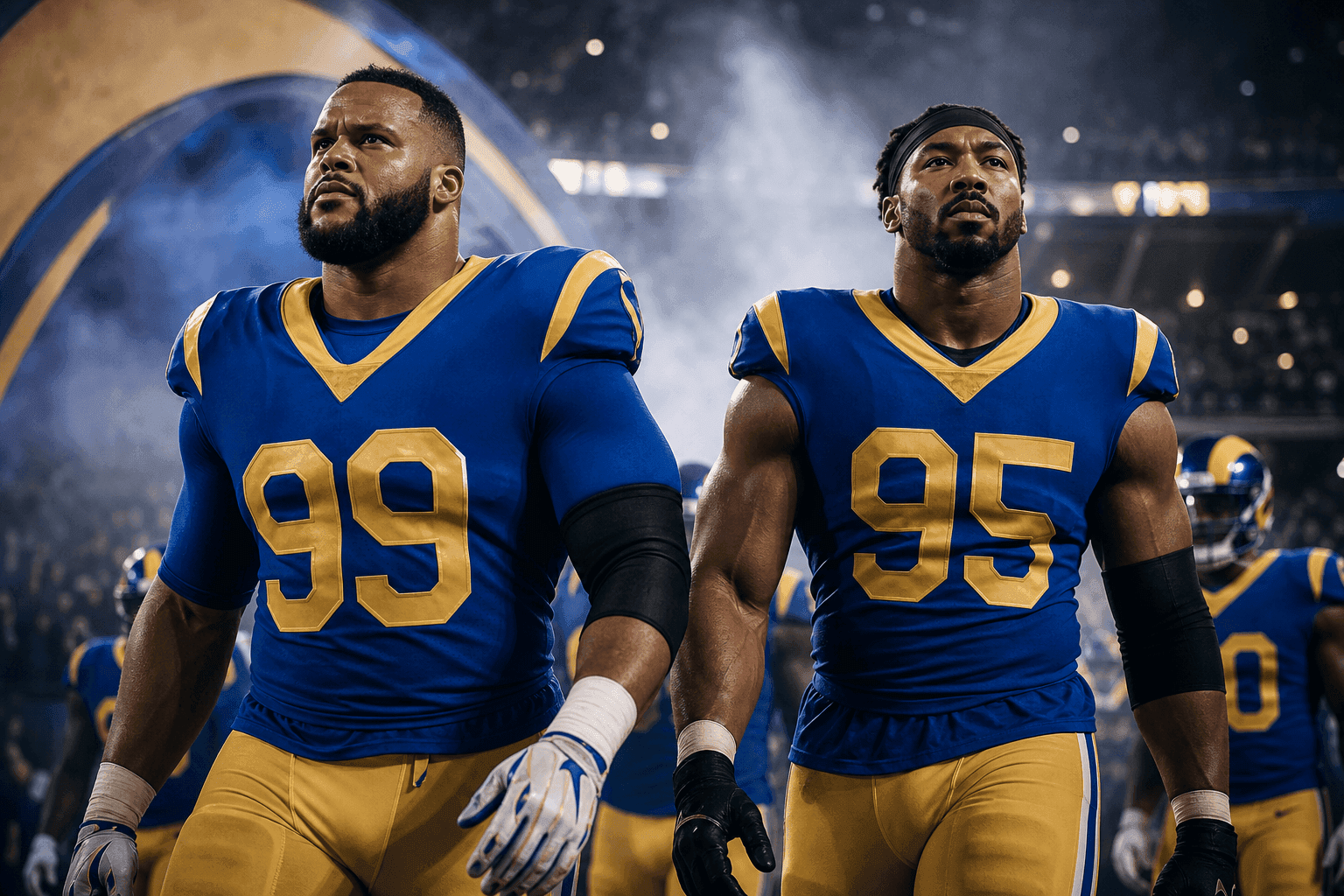Editorial sports image for Aaron Donald Unretires to Form Nightmare Duo with Myles Garrett