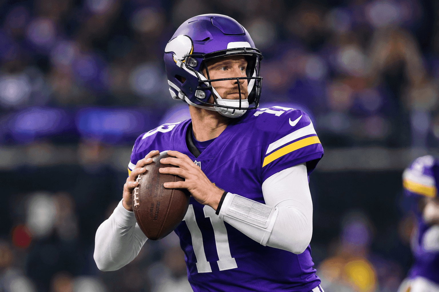 Editorial sports image for Kyler Murray's Concussion Forces the Vikings Onto the Carson Wentz Rollercoaster