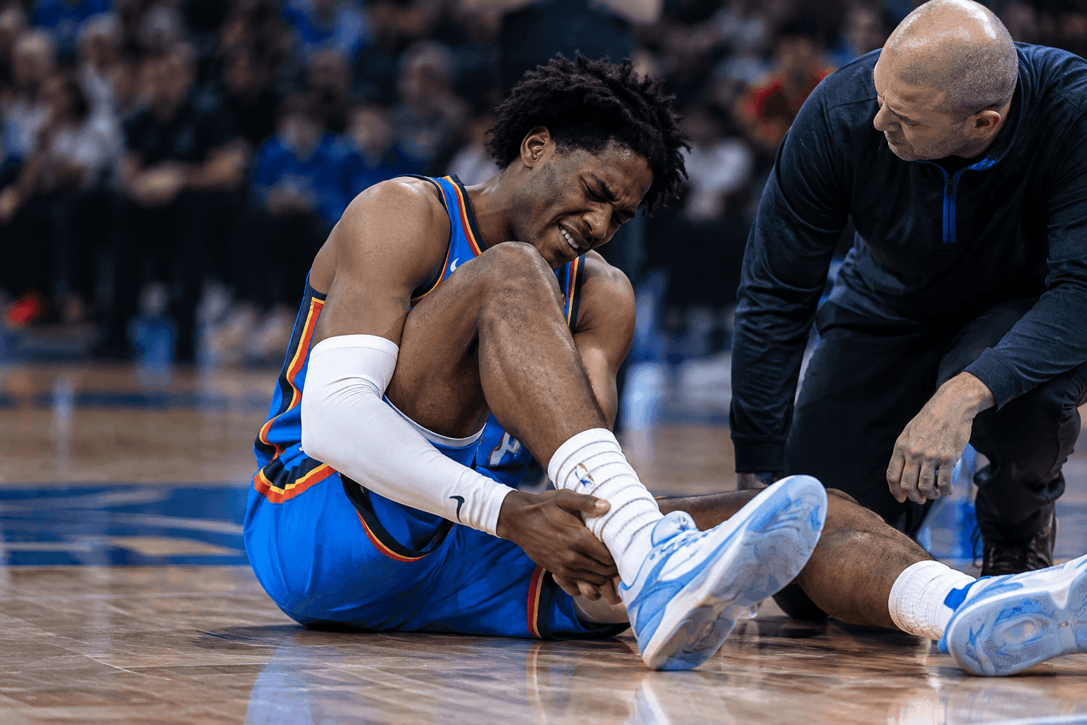 Editorial sports image for Jalen Williams' Brutal Leg Injury Just Scrambled the Western Conference