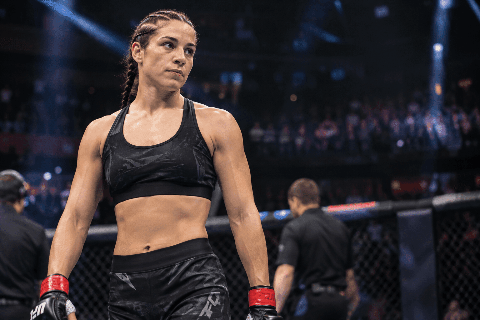 Editorial sports image for Nicolle Caliari Blows Past UFC 333 Strawweight Limit by 4.5 Pounds