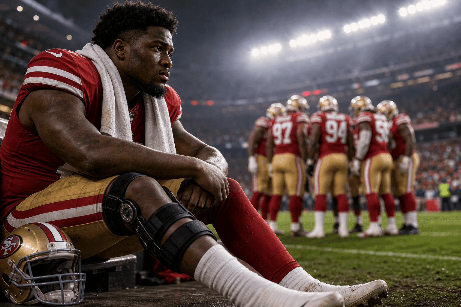 Editorial sports image for 49ers Pass Rush Takes Early Hit as Mykel Williams Lands on PUP List