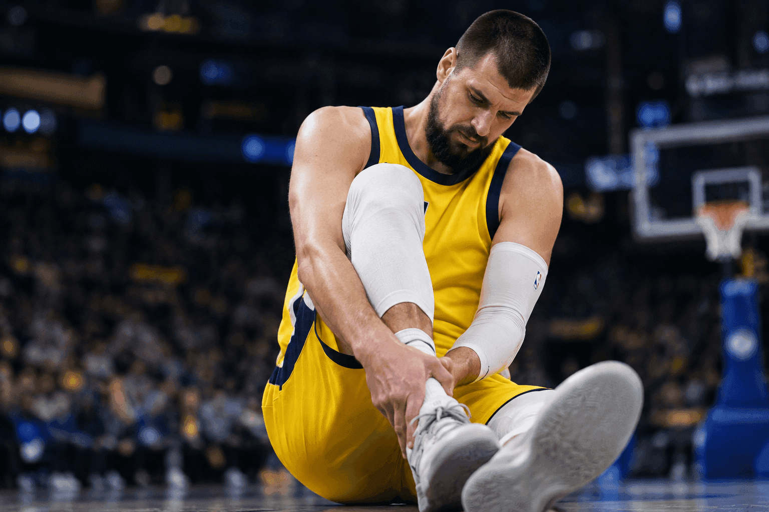 Editorial sports image for Ivica Zubac Ruled Out Monday With Yet Another Ankle Sprain