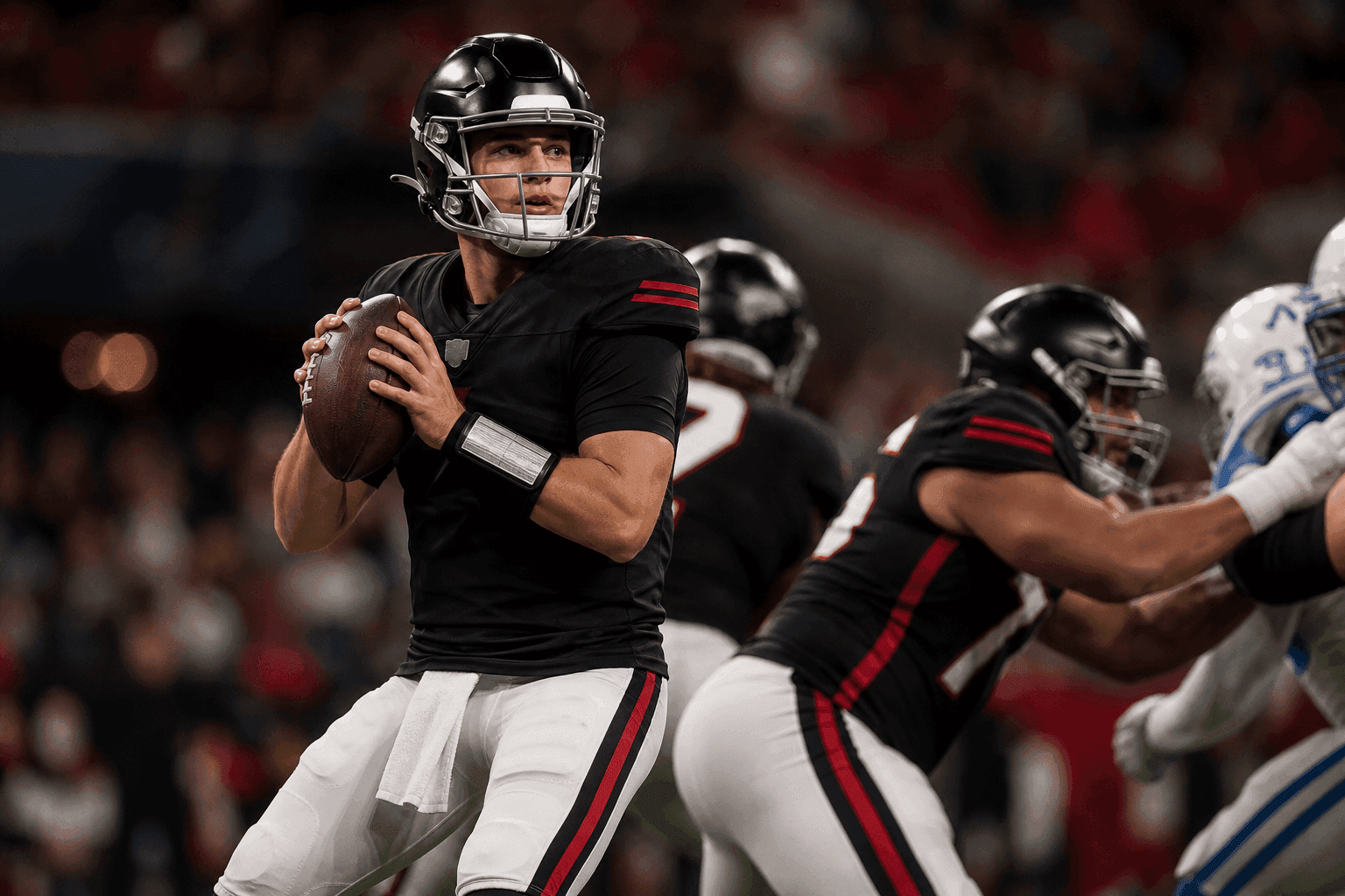 Editorial sports image for Jack Strand Takes the Keys for the Falcons Against the Colts