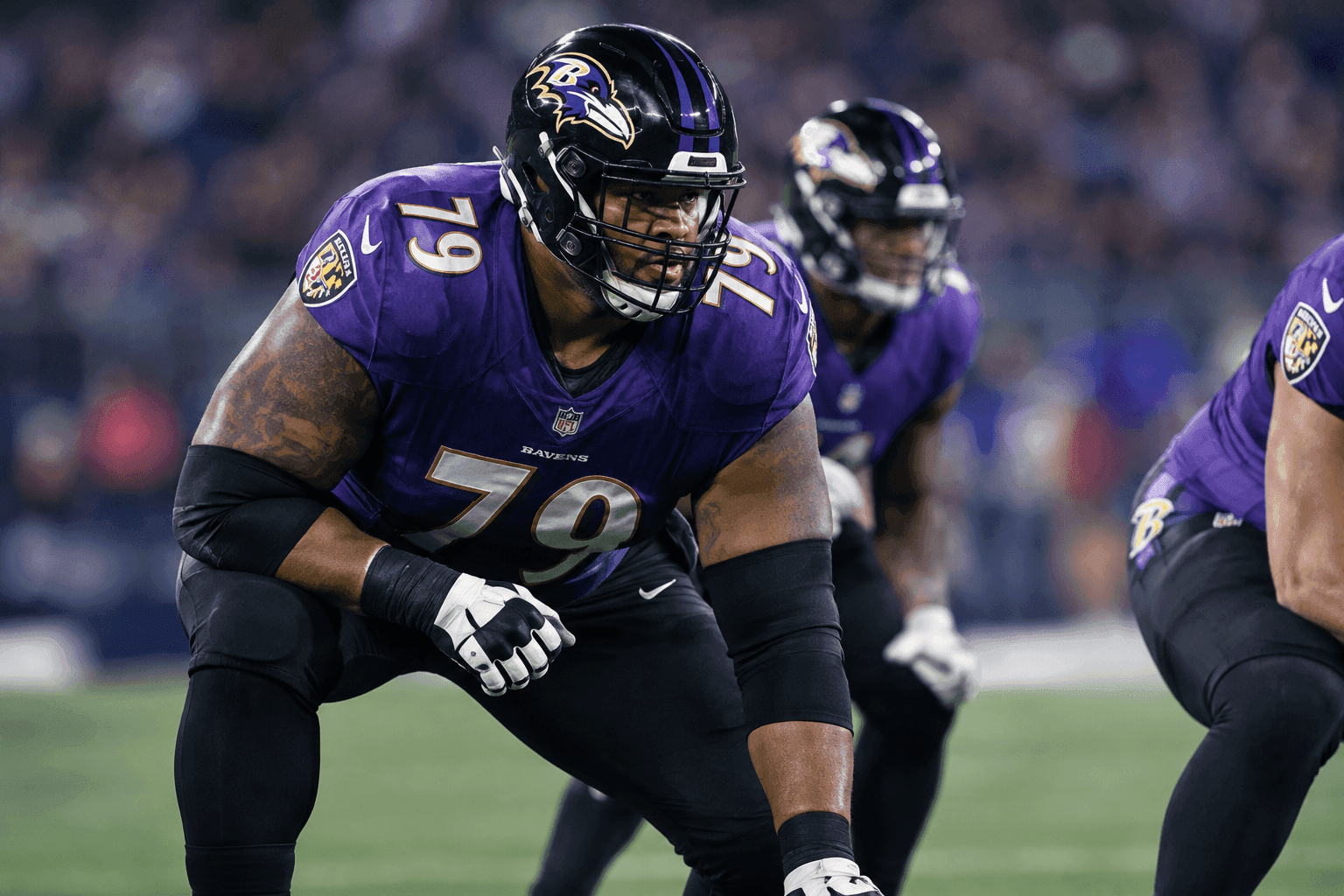 Editorial sports image for Ravens LT Ronnie Stanley Expected to Play Through Toe Injury vs. Titans