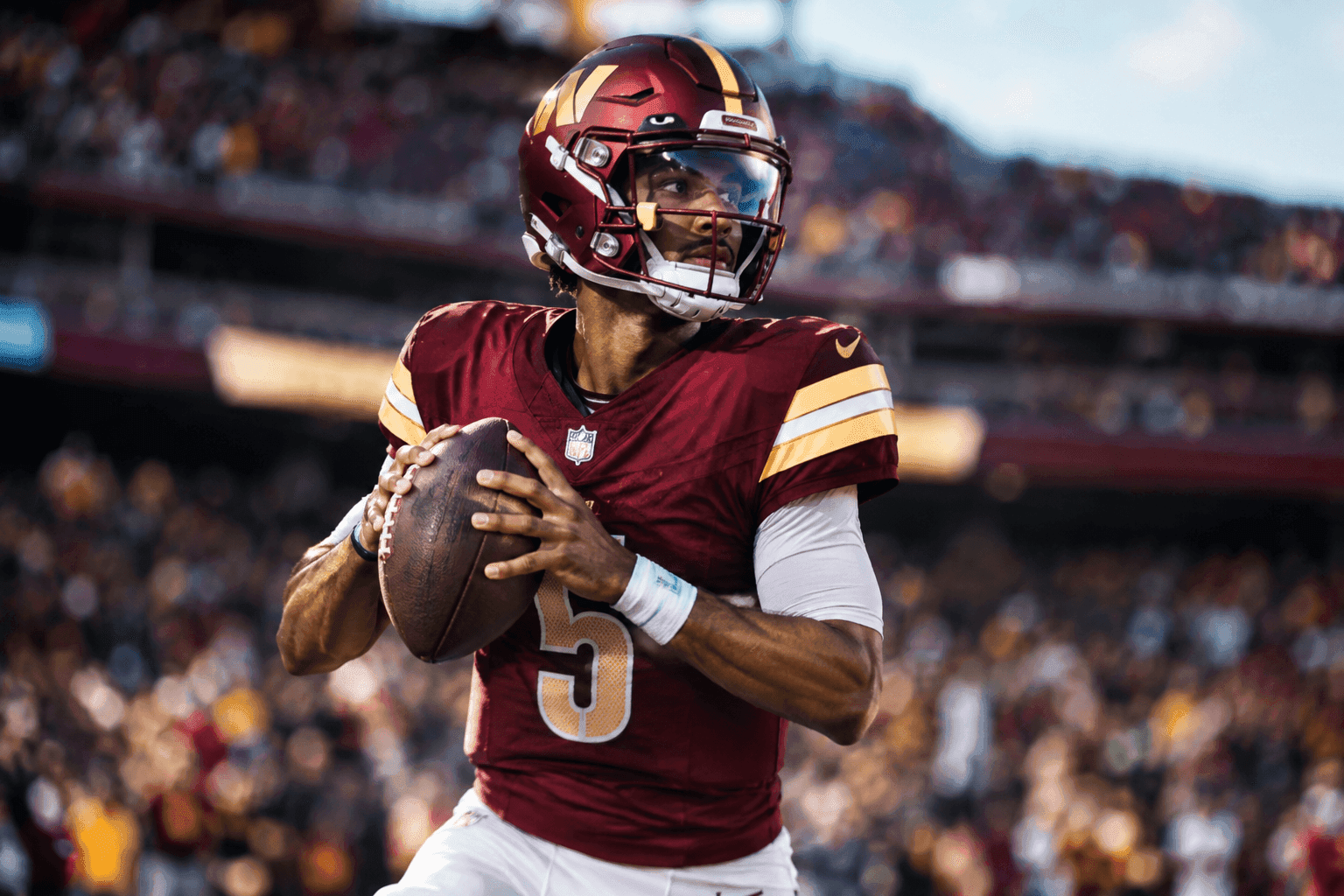 Editorial sports image for Jayden Daniels Returns to Save the Commanders from Themselves