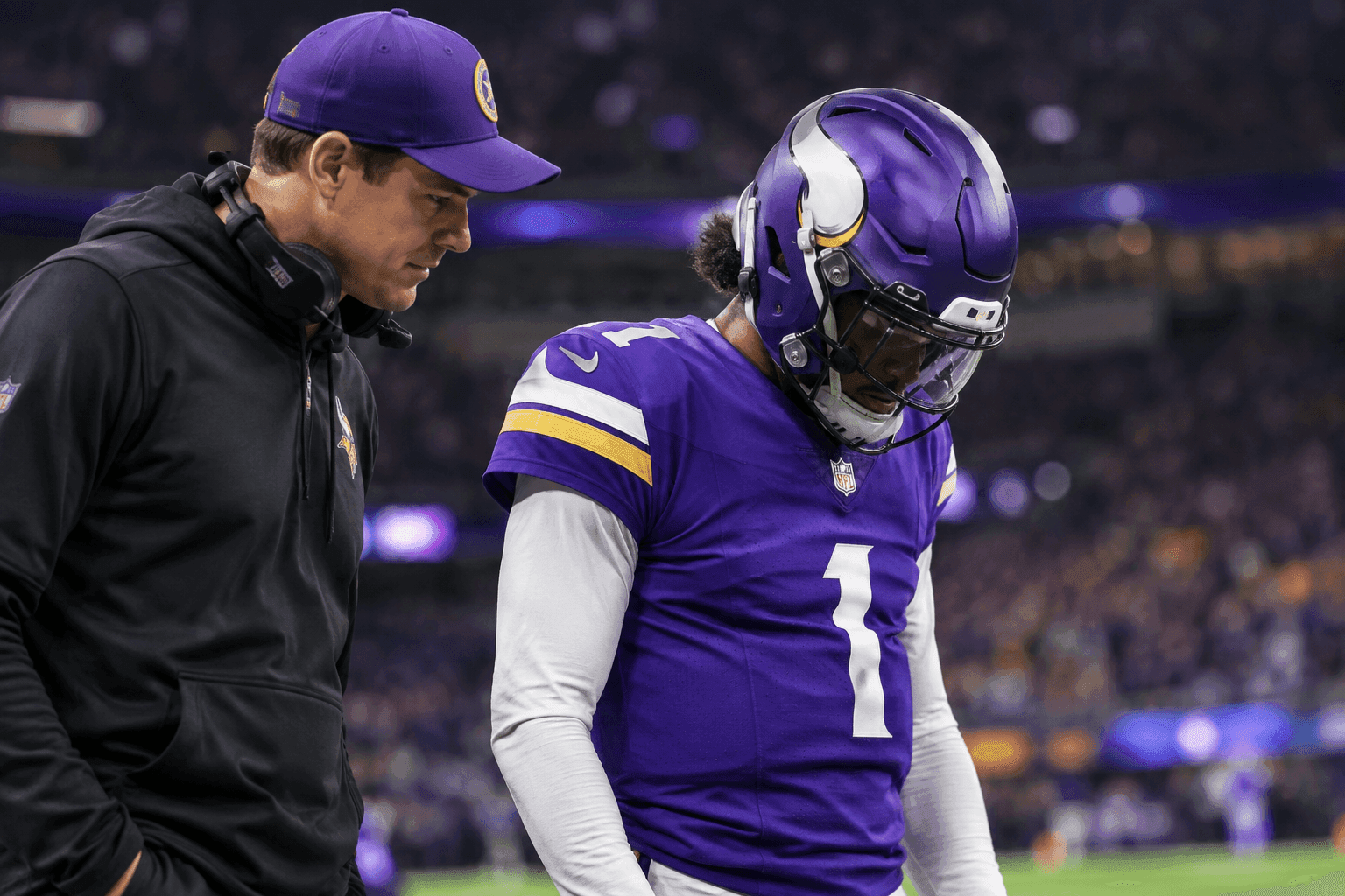 Editorial sports image for Kyler Murray Enters Concussion Protocol After Vikings Rout Packers