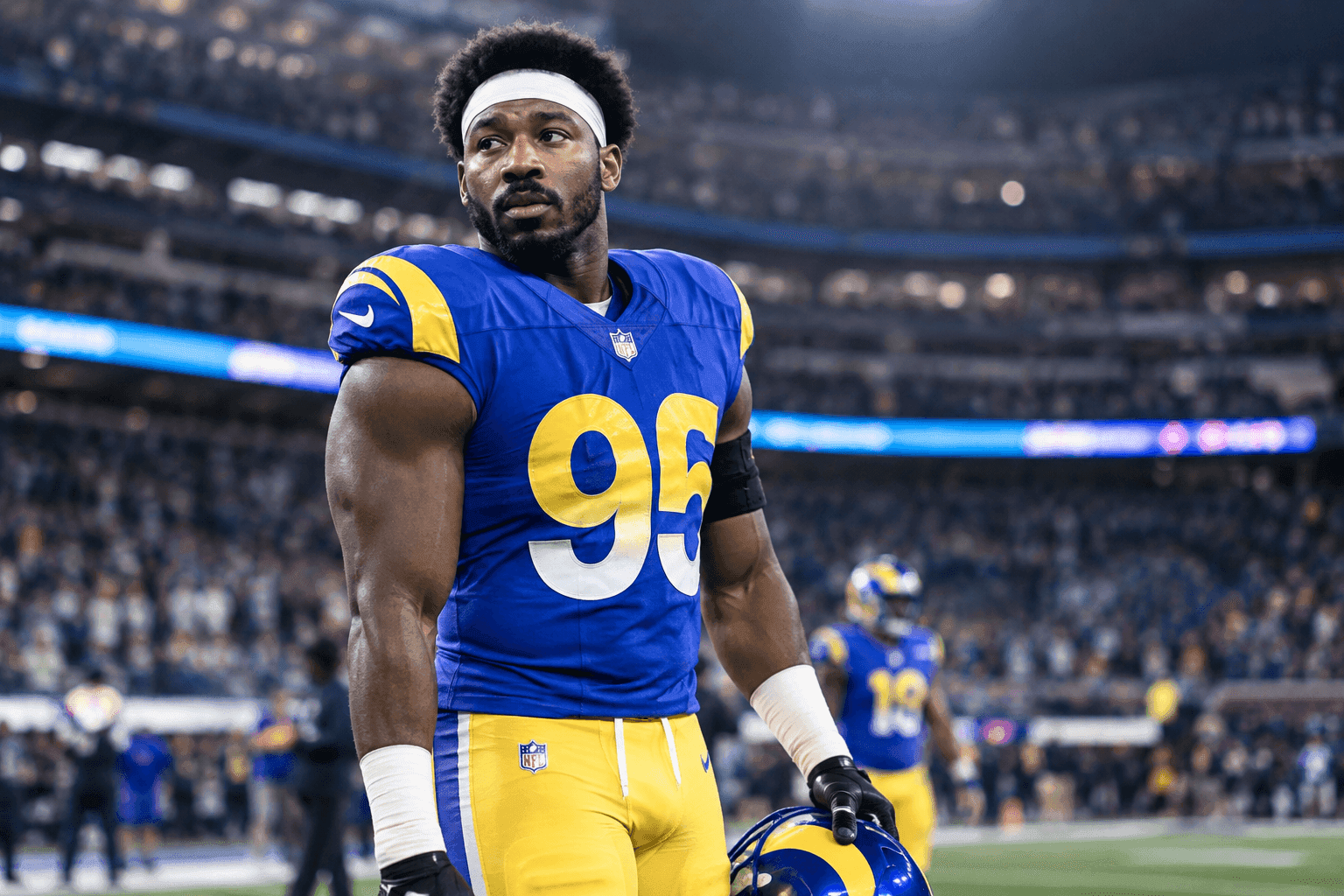 Editorial sports image for Rams Place Myles Garrett on IR, Delaying the Defensive Superteam