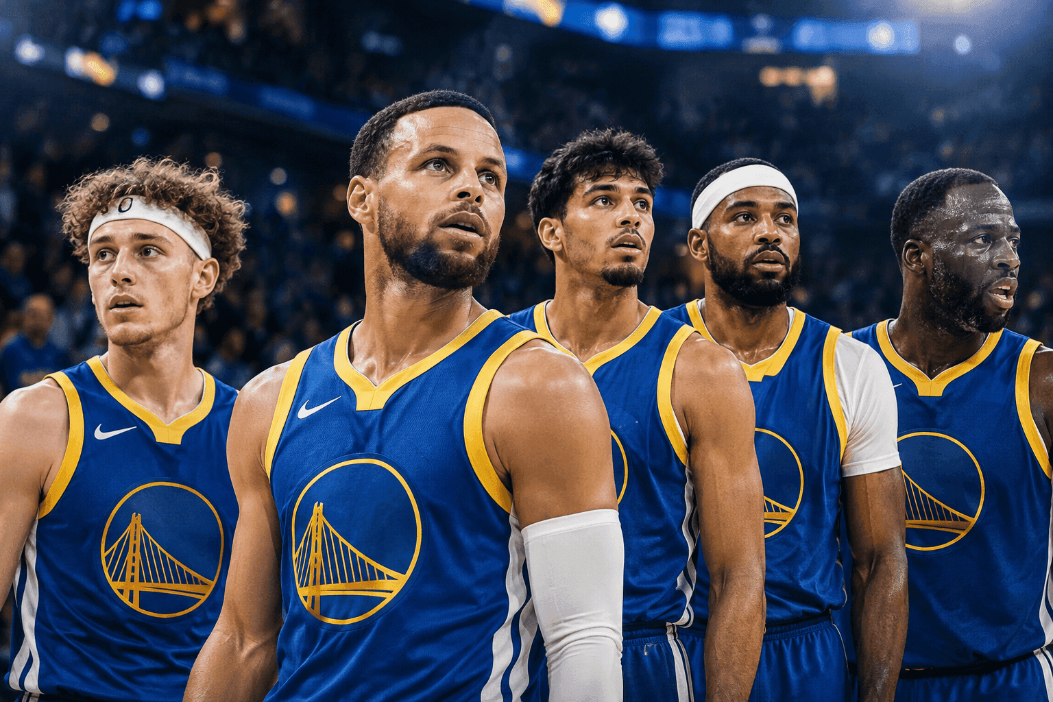 Editorial sports image for Warriors Roll Out Desperation Lineup Against Nuggets Amid 0-3 Start