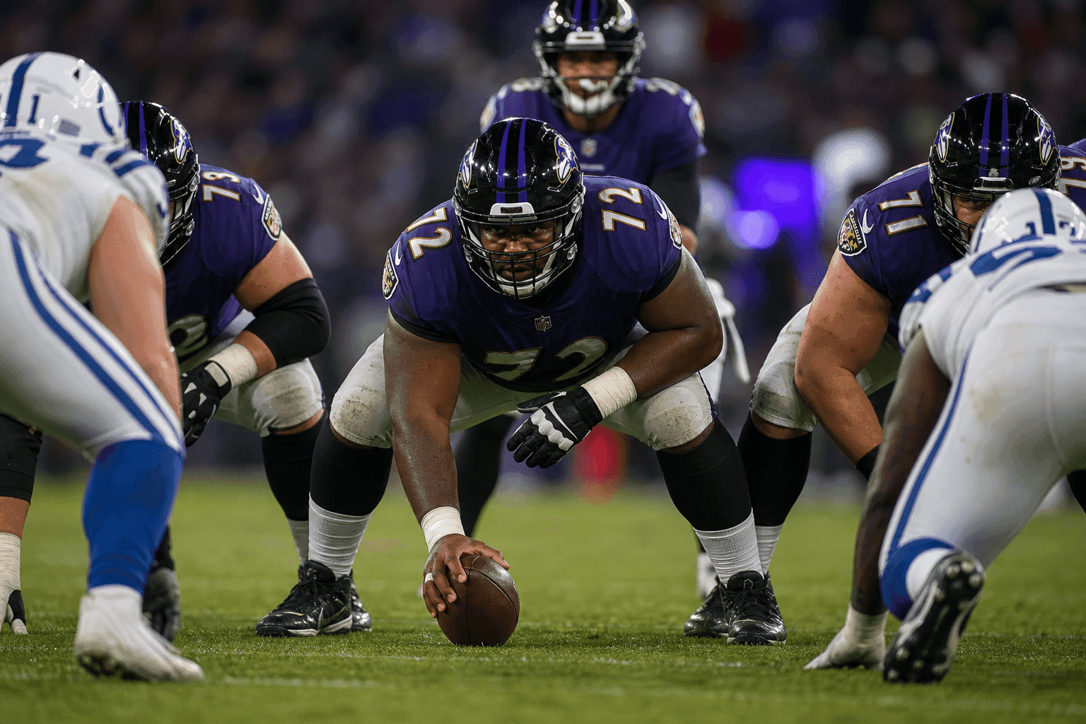 Editorial sports image for Jovaughn Gwyn Wins Ravens Center Job After Danny Pinter's Brutal Injury