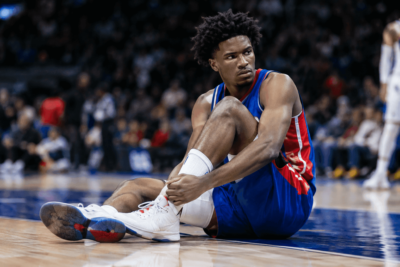 Editorial sports image for Ausar Thompson Ruled Out Sunday Against 76ers With Ankle Sprain