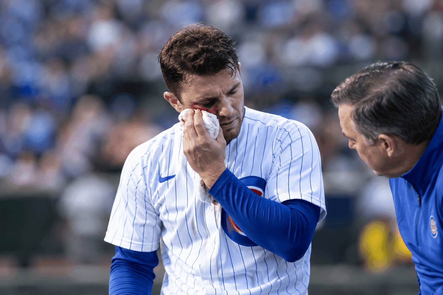 Editorial sports image for Alex Bregman Undergoing Tests After Taking Foul Ball to the Face