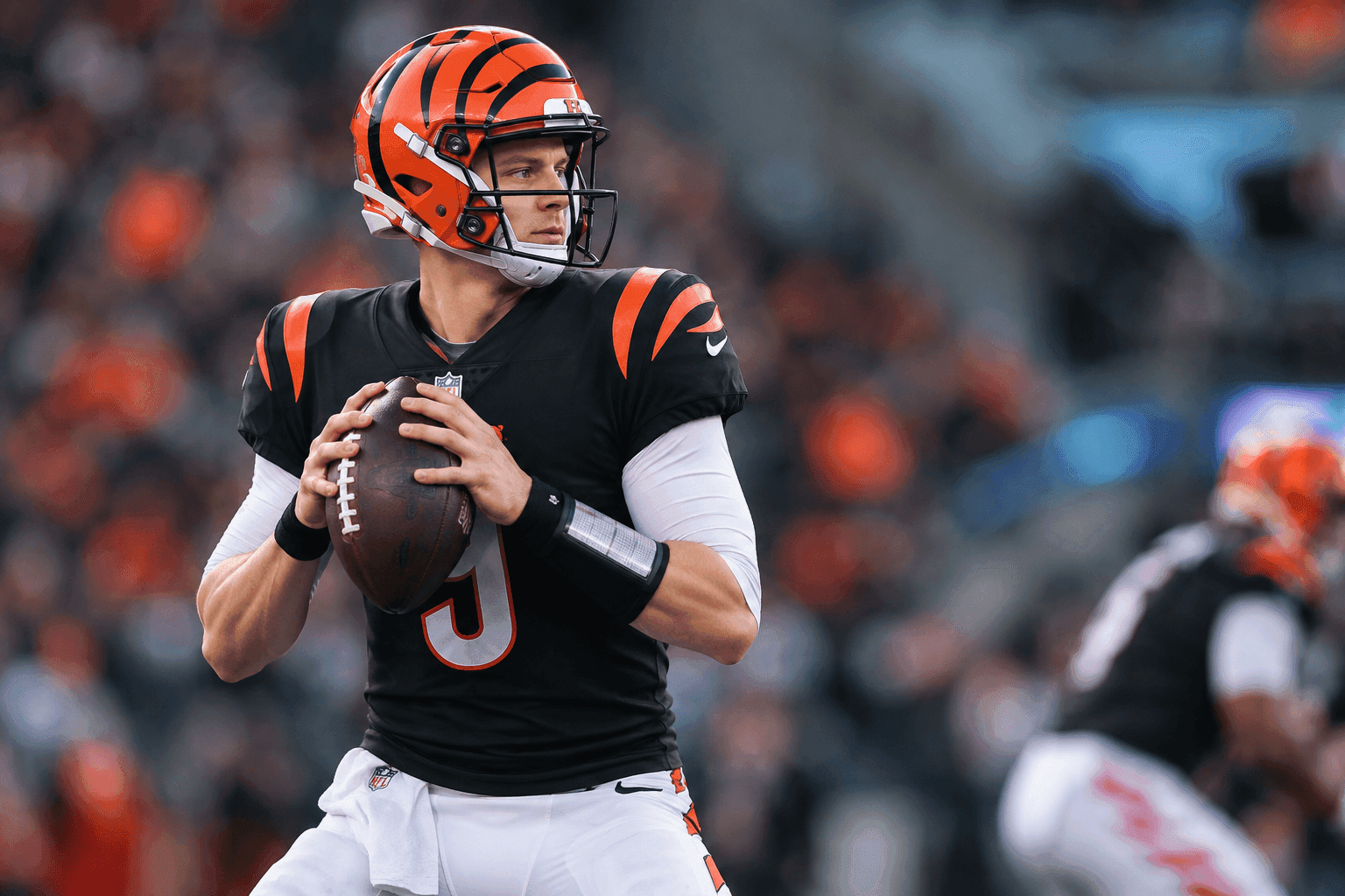 Editorial sports image for Joe Burrow’s Back is Tight, and Bengals Fans Are Already Sweating