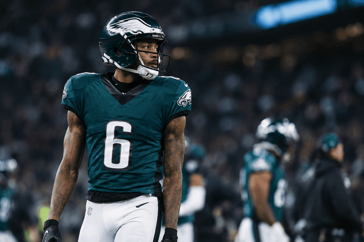 Editorial sports image for Eagles Rule Out DeVonta Smith for Monday Night Football Against Cowboys