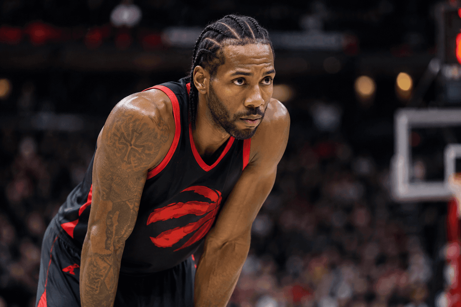 Editorial sports image for Kawhi Leonard's Knee Strikes Again: Raptors Star Out 3-4 Weeks