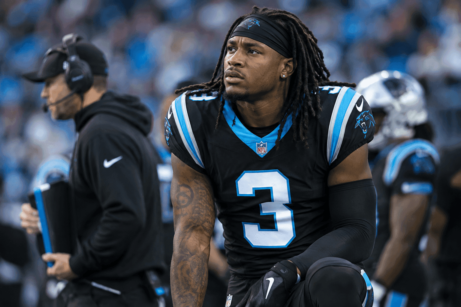 Editorial sports image for Jonathan Brooks Seeks Second Opinion as Panthers Backfield Hits Early Snag