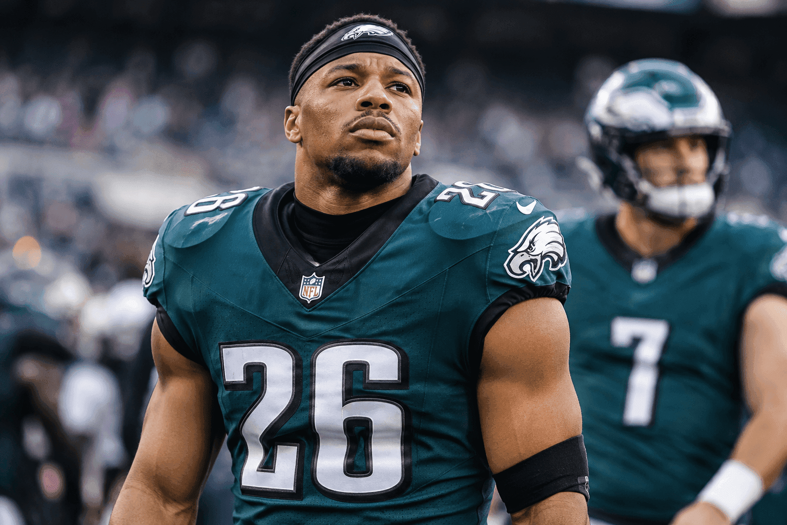 Editorial sports image for Saquon Barkley Ruled Out as Eagles Offense Hits Rock Bottom