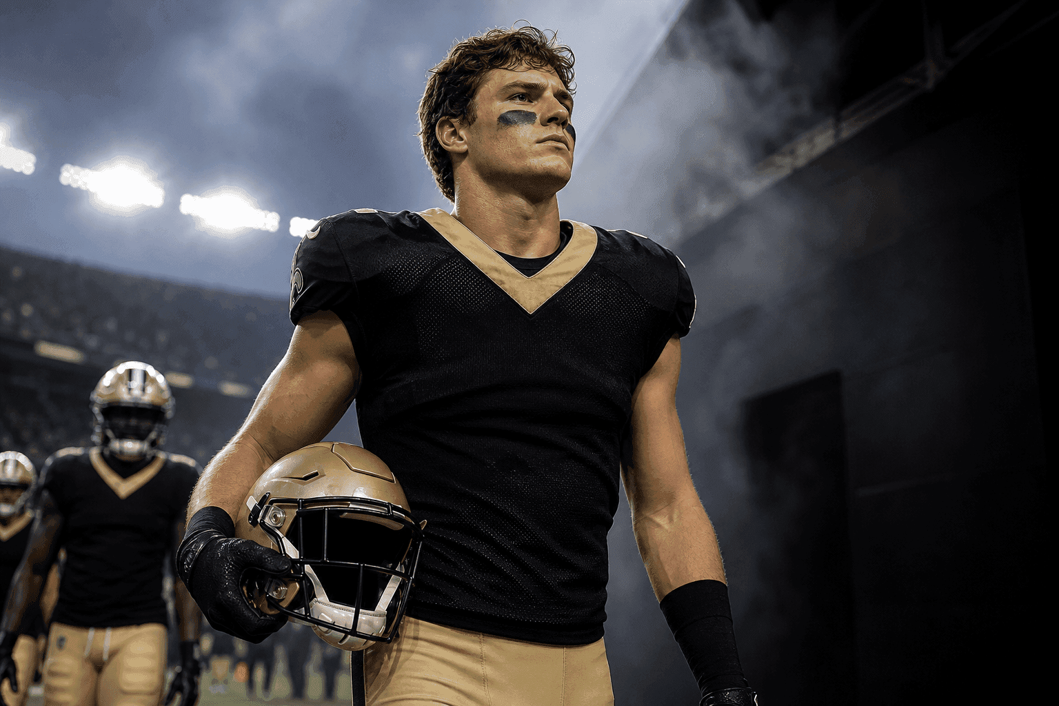 Editorial sports image for Saints WR Brock Rechsteiner Hit With Six-Game Suspension to Open 2026 Season