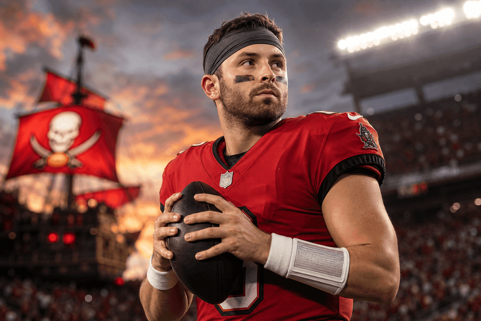 Editorial sports image for Baker Mayfield and the Bucs End the Staredown with a 3-Year Extension