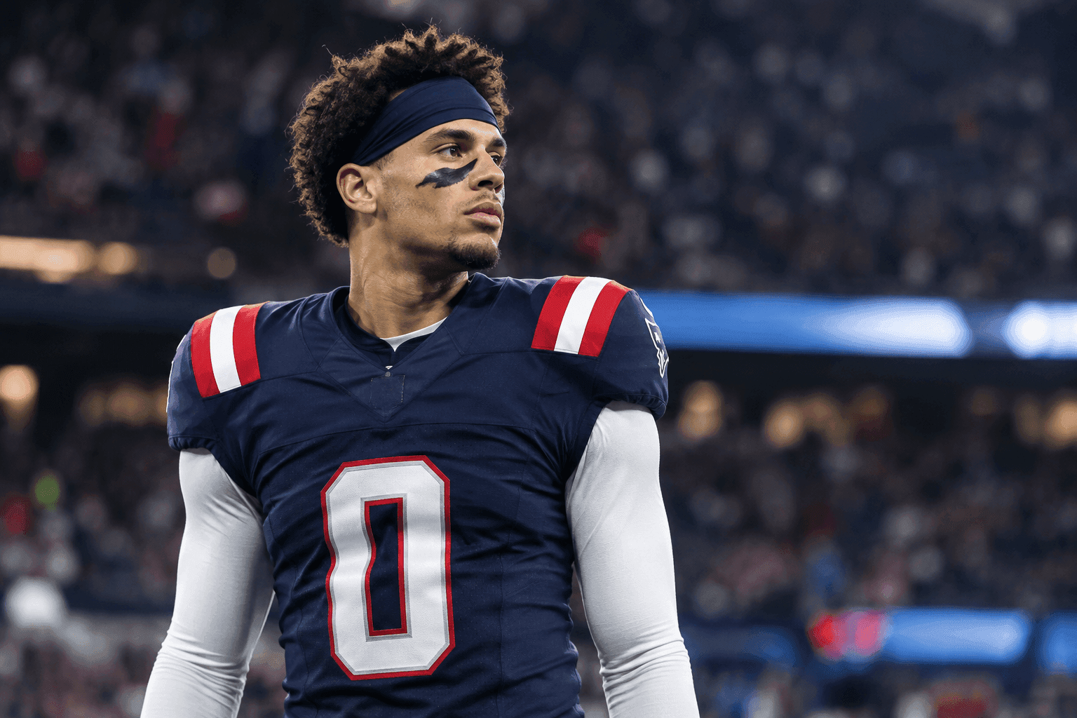 Editorial sports image for Patriots Downgrade Christian Gonzalez to Questionable Hours Before Kickoff
