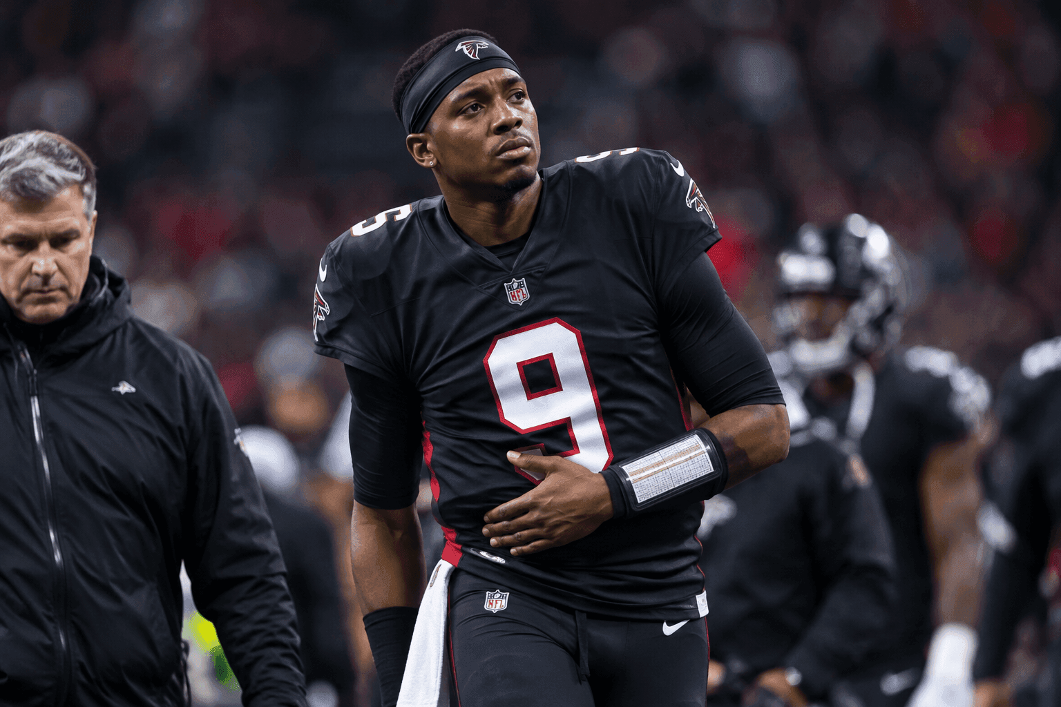 Editorial sports image for Michael Penix Jr. Exits Overtime Loss With Rib Injury, Downplays Severity