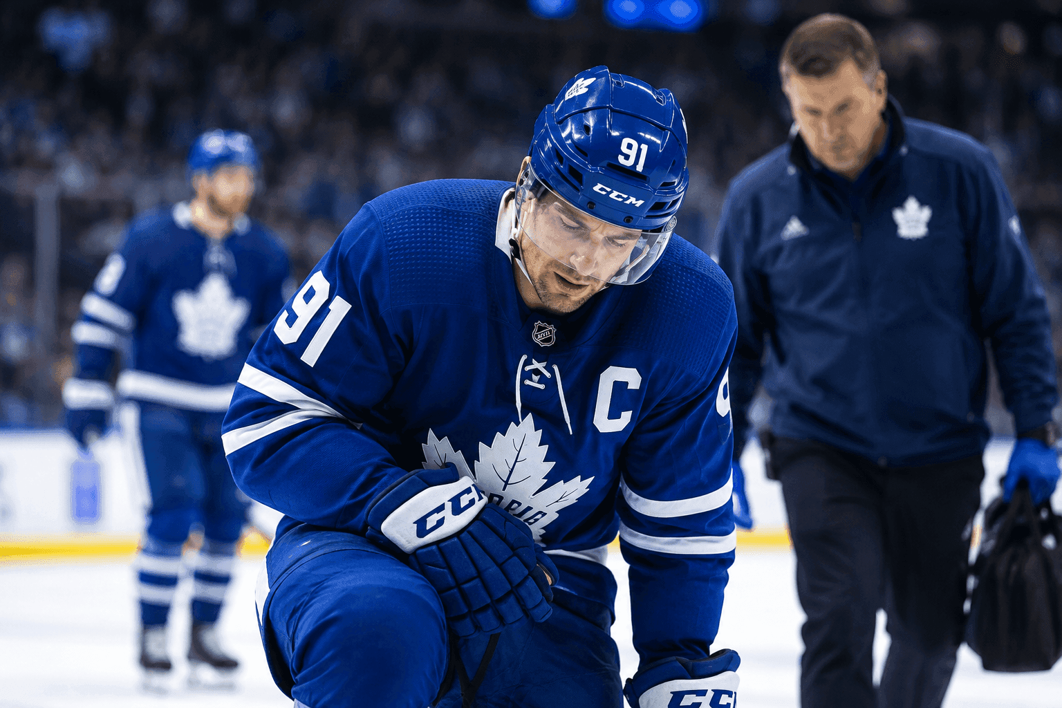 Editorial sports image for John Tavares Out Week-to-Week, Testing the Maple Leafs' Roster Depth