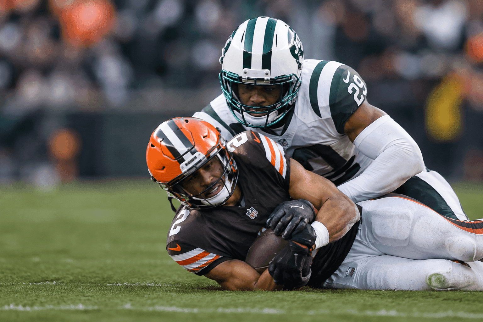 Editorial sports image for Browns WR KC Concepcion Ruled Out After Hit From Minkah Fitzpatrick