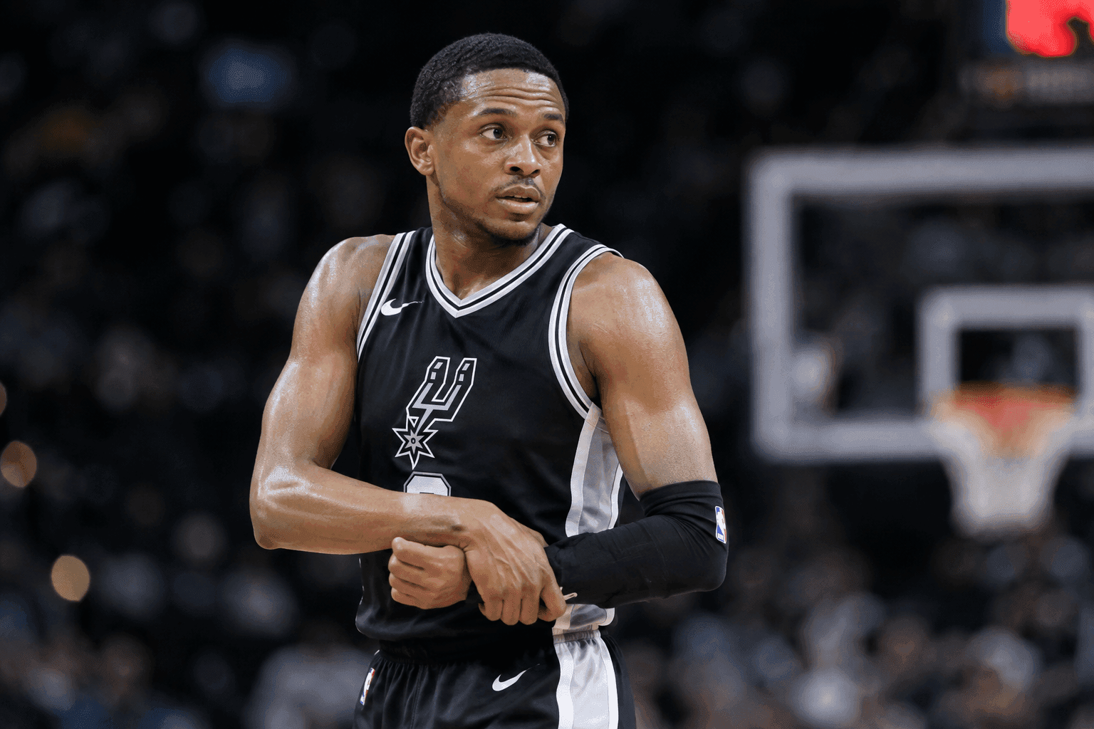 Editorial sports image for De'Aaron Fox's Wrist Injury Throws Friday's Spurs Game Into Question
