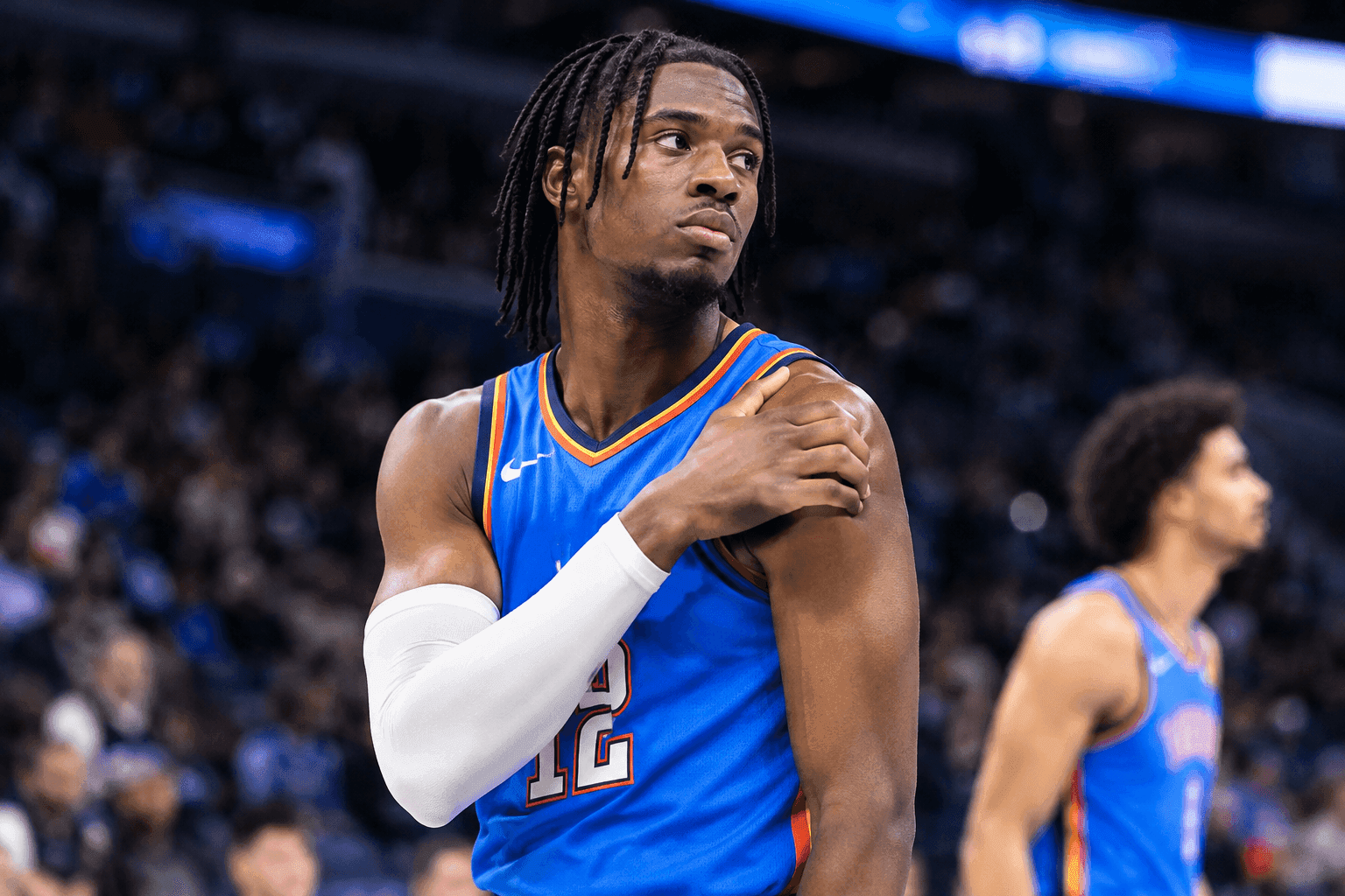 Editorial sports image for Cason Wallace Ruled Out Monday After Gruesome Shoulder Injury
