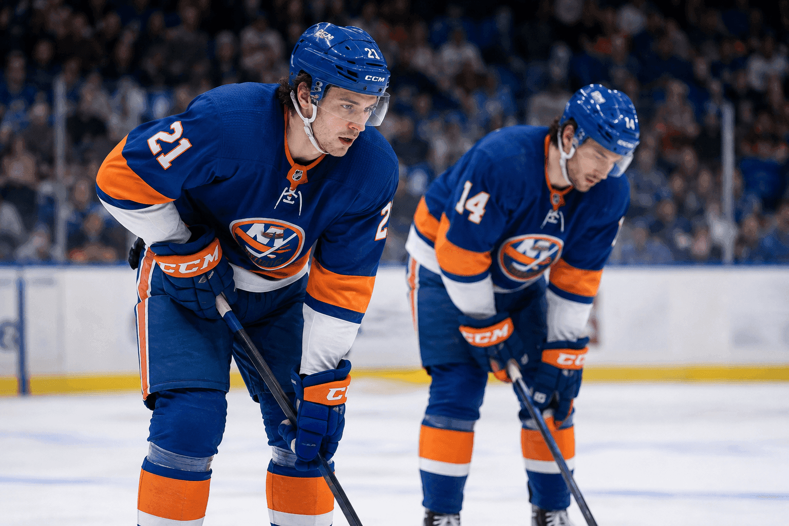 Editorial sports image for Islanders Lose Calum Ritchie and Matias Maccelli to First-Period Injuries Against Leafs