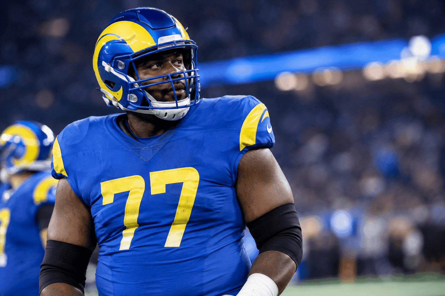 Editorial sports image for Rams LT Alaric Jackson Gets Suspension Halved After Successful Appeal