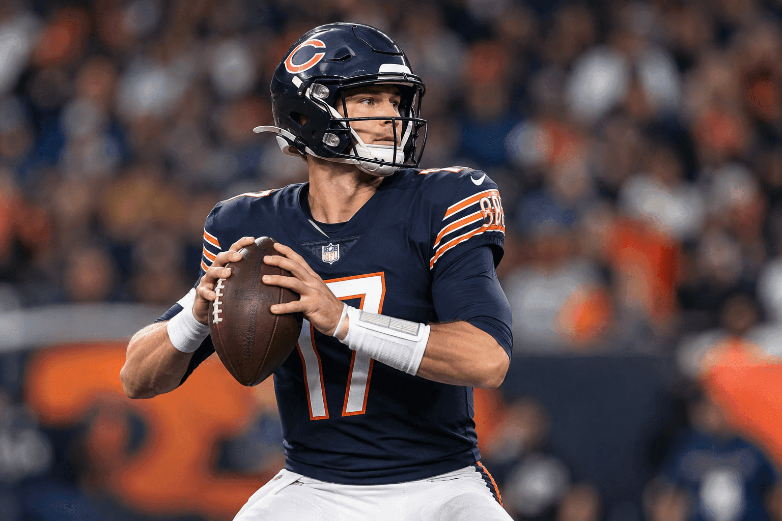 Editorial sports image for Tyson Bagent Gets the Nod as Bears Embrace the Backup QB Life