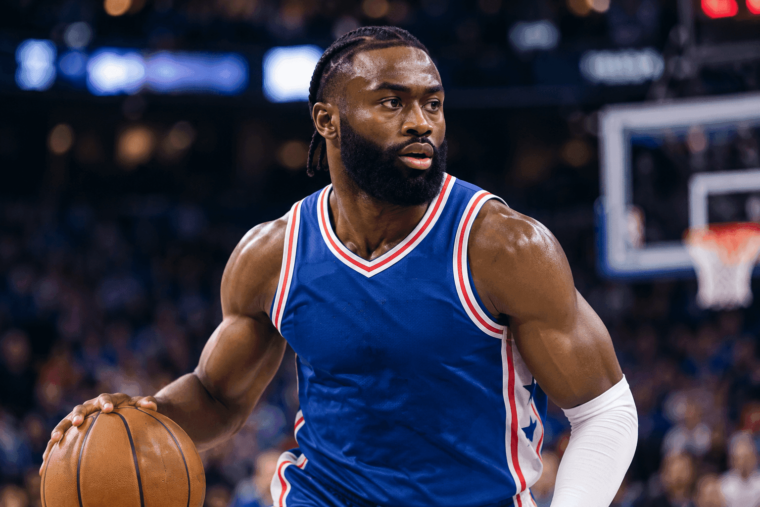 Editorial sports image for Jaylen Brown Cleared for 76ers' Saturday Matchup Against Hornets