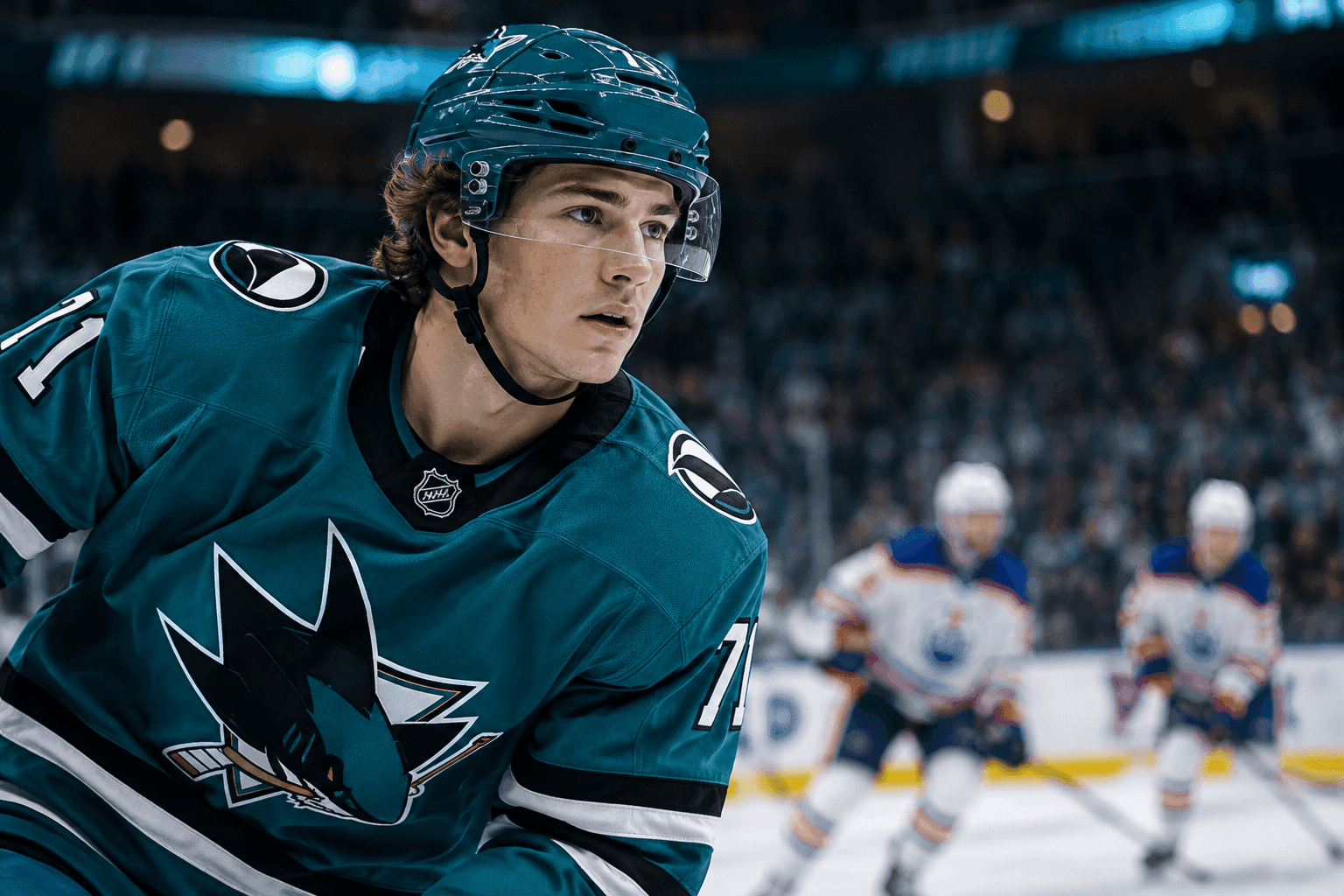 Editorial sports image for Macklin Celebrini is a Game-Time Decision, and the Sharks Are Holding Their Breath
