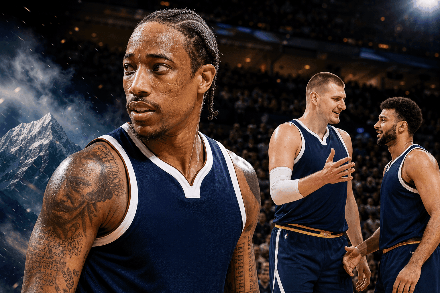 Editorial sports image for DeMar DeRozan Officially Signs With the Nuggets, Giving Nikola Jokic Another Lethal Weapon