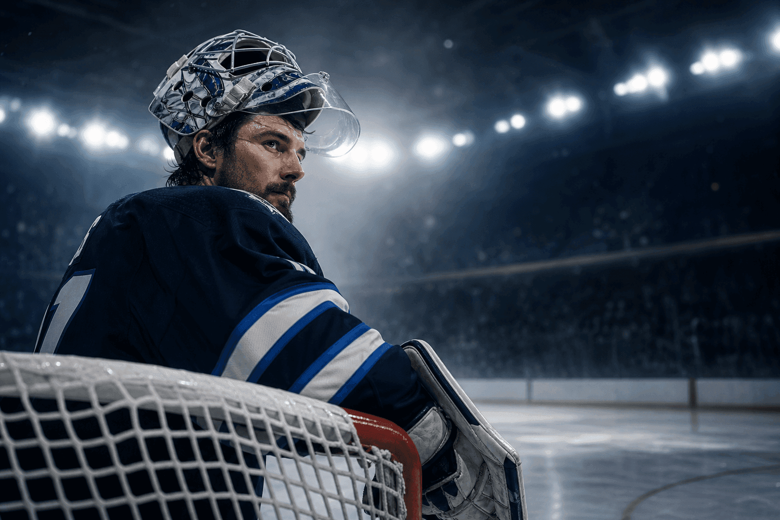 Editorial sports image for Connor Hellebuyck Confirms Trade Request, Forcing the Jets Into a Corner